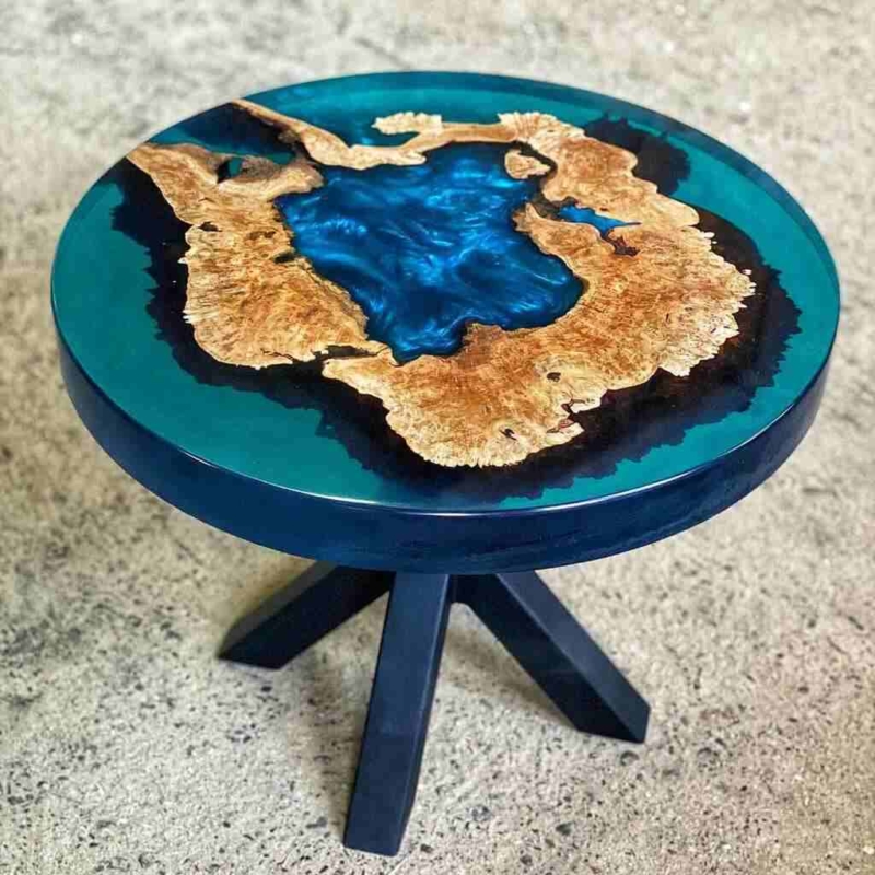 Table Basse Ronde Resine Epoxy