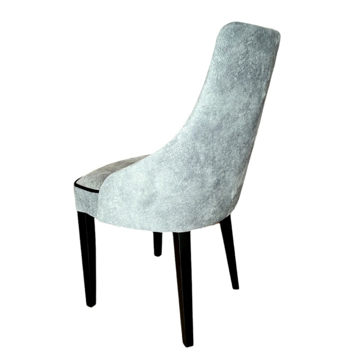 Chaise en velours gris Gusto CH.VG .G02.6