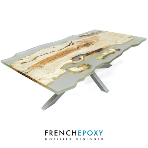 Table sur mesure en resine epoxy transparente TM.ET .53.4